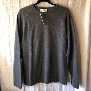 NWT Officine Generale Paris merino wool Crewneck medium weight medium grey M